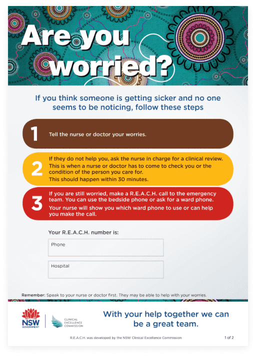 The REACH out for safety flyer